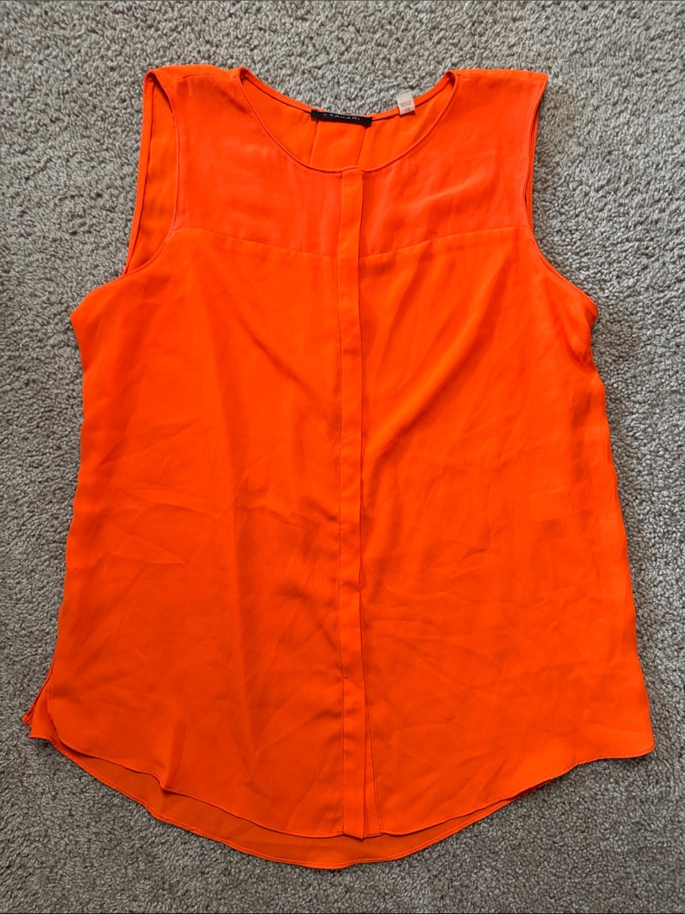 Tahari Bright Orange Sleeveless Camisole